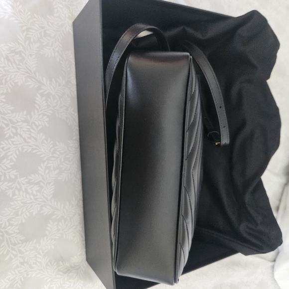 Yves Saint Laurent Black Quilted Leather Crossbody Bag - Picture 6 of 7